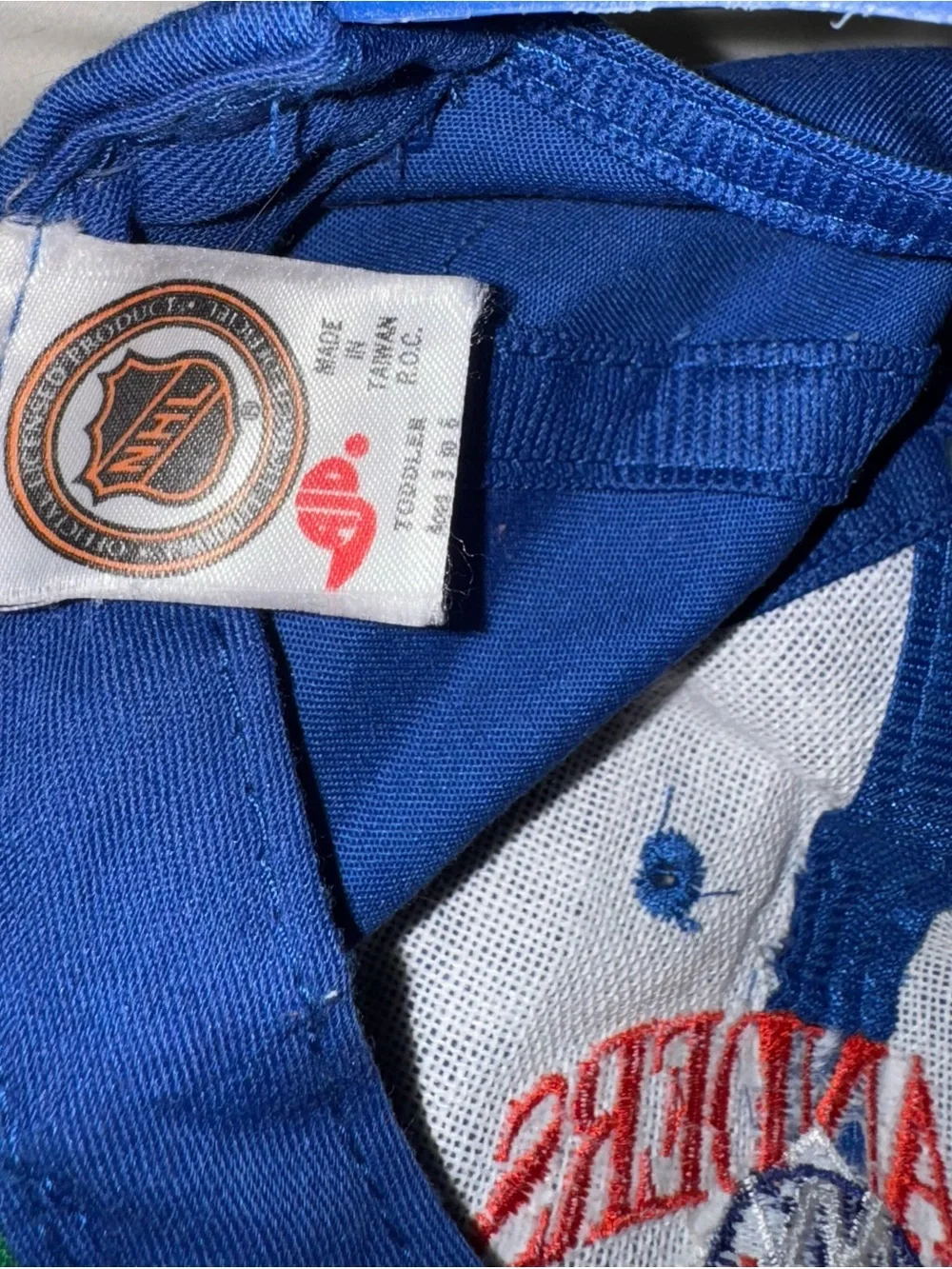 Vintage NHL New York Islanders Blue and Orange Snapback Hat Toddler